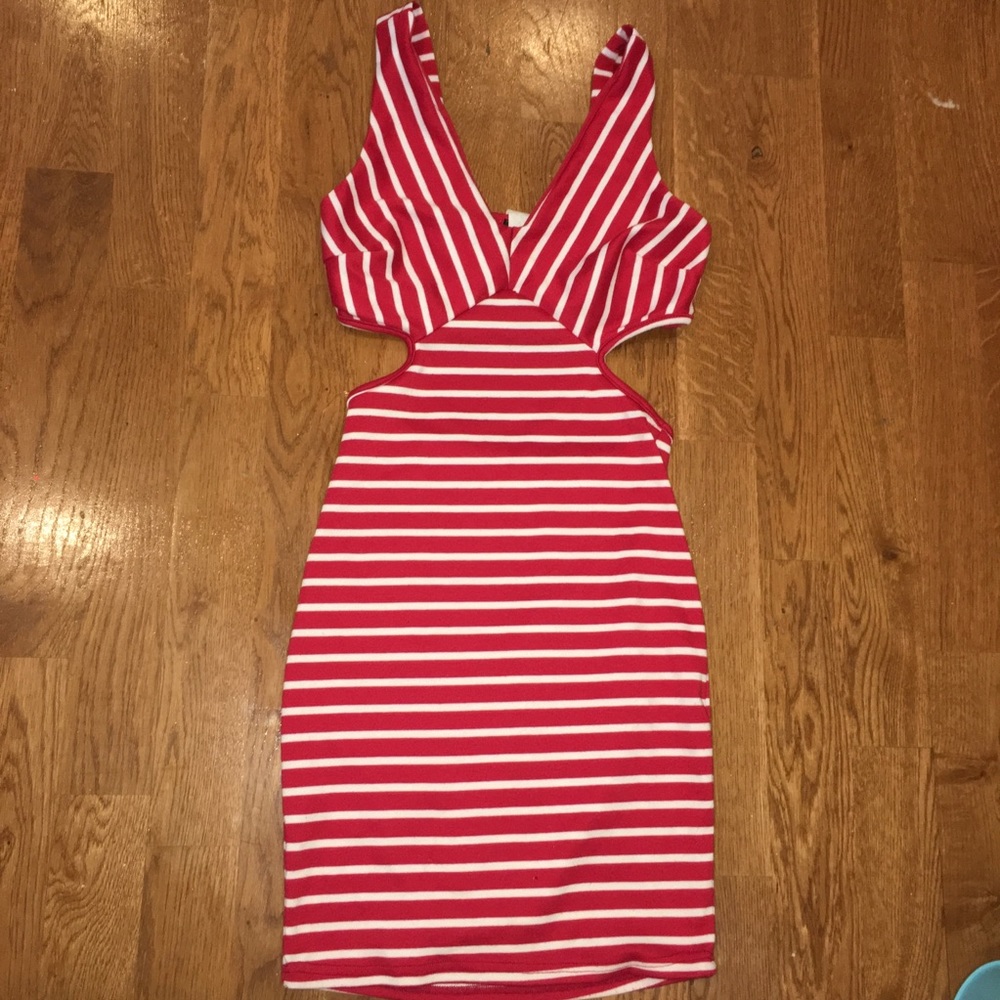 Red and white summer dressd